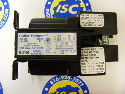 <b>Cutler-Hammer - </b>C340BG Control Transformer